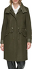 Image of Andrew Marc Chesme Faux Leather Trim Wool Blend Coat - Artichoke
