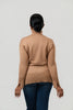 Image of Metric Knits Button Cuff Turtleneck - Camel