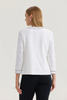Image of Ming Wang Heritage Tonal Diamond Pattern Contrast Trim Jacket - White/Black