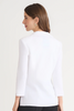 Image of Ming Wang Single Breasted Notched Lapel Knit Blazer - White