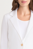 Image of Ming Wang Single Breasted Notched Lapel Knit Blazer - White