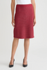 Image of Ming Wang Textured Stitch Straight Knit Skirt - Holiday Red/Multicolor