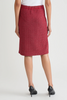 Image of Ming Wang Textured Stitch Straight Knit Skirt - Holiday Red/Multicolor