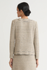 Image of Ming Wang Heritage Shimmer Tweed Knit Jacket - Gold/Black