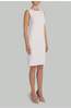 Image of Ming Wang Lined Sleeveless Crew Neck Knit Dress - White