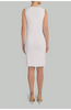 Image of Ming Wang Lined Sleeveless Crew Neck Knit Dress - White