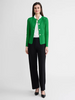 Image of Misook Tailored Tonal Button Front Closure Knit Jacket - Clover Field