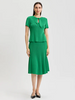 Image of Misook Flared Tonal Pull On Knit Skirt - Clover Field