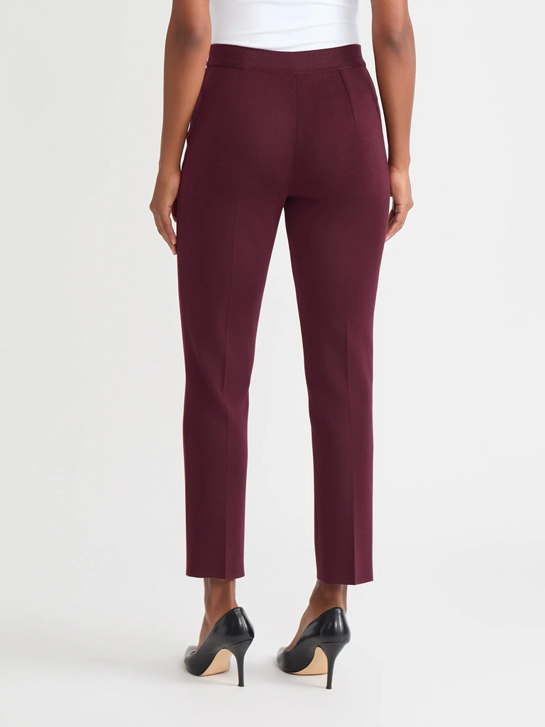 Misook Pull On Knit Pant - Sangria