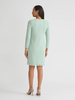Image of Misook Heritage Tonal Fringe Trim Knit Jacket - Fresh Mint