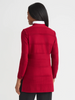 Image of Misook Multi-Stitch Tonal Knit Jacket - Red