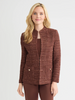 Image of Misook Tonal Yarn Knit Jacket - Truffle