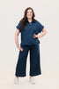 Image of Nally & Millie Wide Leg Pull On Pant - Navy