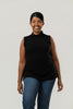 Image of Nally & Millie Mock Neck Knit Tank Top - Black