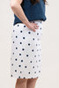 Image of Steven Guy Knee Length Straight Skirt - White/Navy