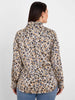 Image of NIC+ZOE Long Sleeve Gilded Flakes Button Front Shirt - Neutral Multi