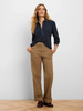 Image of NIC+ZOE Derby Dot Long Sleeve Henley Polo Top - Indigo/White