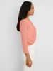Image of NIC+ZOE Rib Trim Open Front Lightweight Knit Bolero Cardigan Sweater - Persimmon