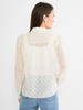 Image of NIC+ZOE Aura Dot Button Front Sheer Shirt - White/Gold