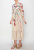 Image of Origami Apparel by Vivien Floral Print Long Lace Dress - Multicolor *Take 35% Off*