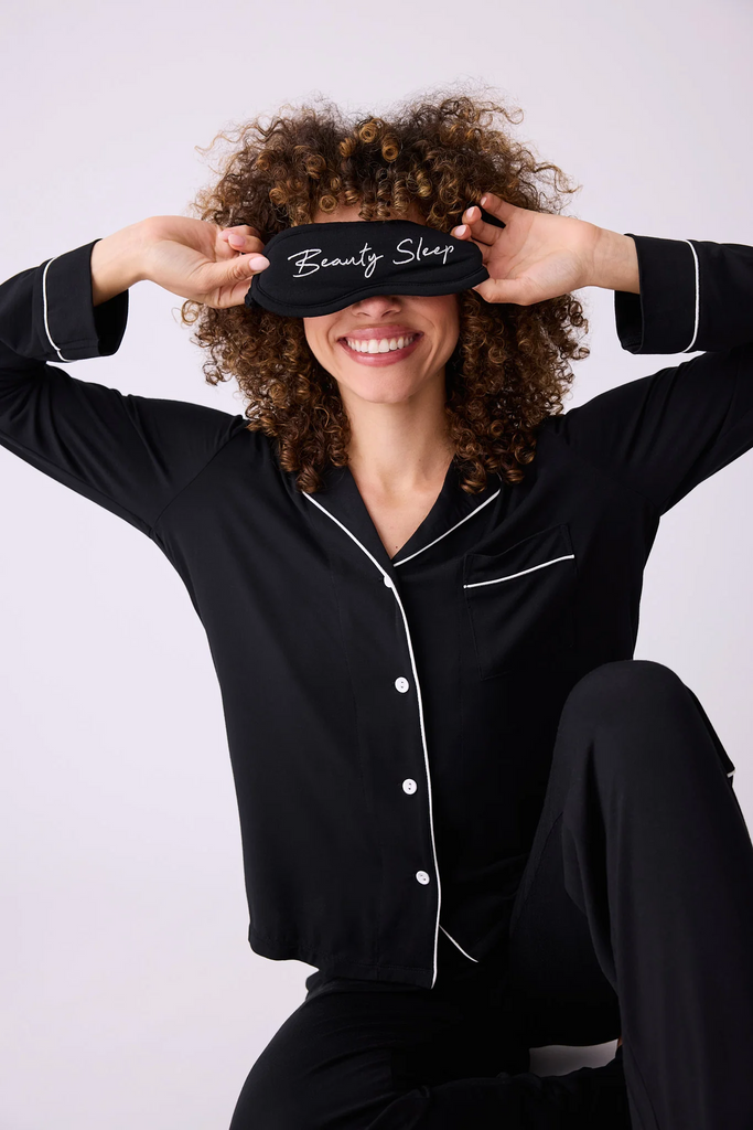 PJ Salvage Modal Dreams 3 Piece Pajama Set - Black