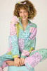 Image of PJ Salvage Flannel Paisley 3 Piece Pajama Set - Multicolor