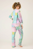 Image of PJ Salvage Flannel Paisley 3 Piece Pajama Set - Multicolor