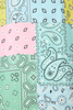 Image of PJ Salvage Flannel Paisley 3 Piece Pajama Set - Multicolor