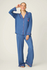 Image of PJ Salvage La Rose Tonal Striped 2 Piece Pajama Set - Harbor