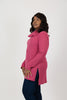 Image of Pure Essence Cowl Neck Sweater Knit Tunic - Pink