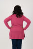 Image of Pure Essence Cowl Neck Sweater Knit Tunic - Pink