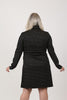 Image of Pure Essence Dotted Jacquard Cowl Neck Tunic Dress - Black/Ivory