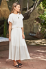 Image of Paparazzi 2-Piece Bubble Hem Top & Skirt Set - Ivory
