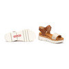 Image of Pikolinos Palma Strap Wedge Sandal - Brown/Ivory