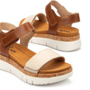 Image of Pikolinos Palma Strap Wedge Sandal - Brown/Ivory