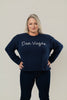 Image of Pink Pineapple Cotton Shaker Knit "DanVegas" Sweater - Navy