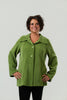 Image of Pure Essence Wide Collar Corduroy Swing Jacket - Moss