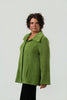 Image of Pure Essence Wide Collar Corduroy Swing Jacket - Moss