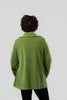 Image of Pure Essence Wide Collar Corduroy Swing Jacket - Moss