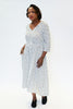Image of Pure Essence Faux Button Front Polka Dot Dress - Ivory/Black *Take 35% Off*