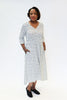 Image of Pure Essence Faux Button Front Polka Dot Dress - Ivory/Black