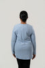 Image of Pure Essence Cable Knit Poncho Two Piece Set - Blue