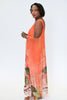 Image of Radzoli Sleeveless Overlay Dress - Orange/Multicolor *Take 35% Off*