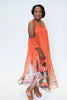 Image of Radzoli Sleeveless Overlay Dress - Orange/Multicolor *Take 35% Off*