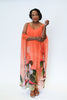 Image of Radzoli Sleeveless Overlay Dress - Orange/Multicolor