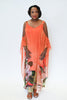 Image of Radzoli Sleeveless Overlay Dress - Orange/Multicolor