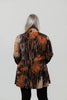 Image of Radzoli Open Front Abstract Burnout Cardigan - Orange/Black/Multicolor