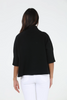 Image of Rain + Rose Aria Pleated Sleeve Mock Neck Sweater - Black