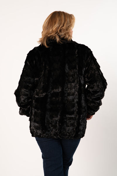 Rippe's Furs Sculpted Mink Fur Bomber Jacket - Ranch