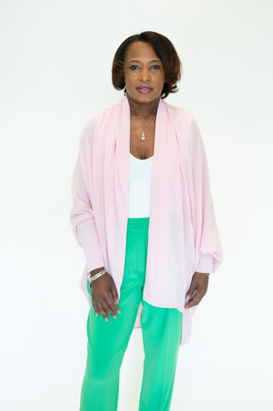 One Size Cocoon Kimono Coverup - Pink